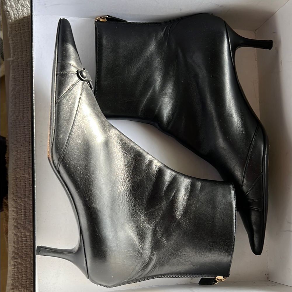 CHANEL Black Heeled Boots with Stiletto Heel